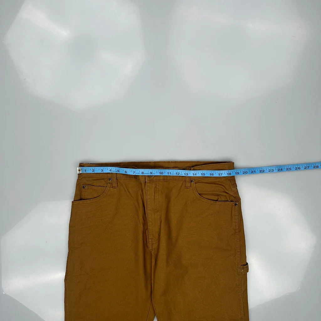Dickies Carpenter Trousers - 36W 26L Brown Cotton - Image 3
