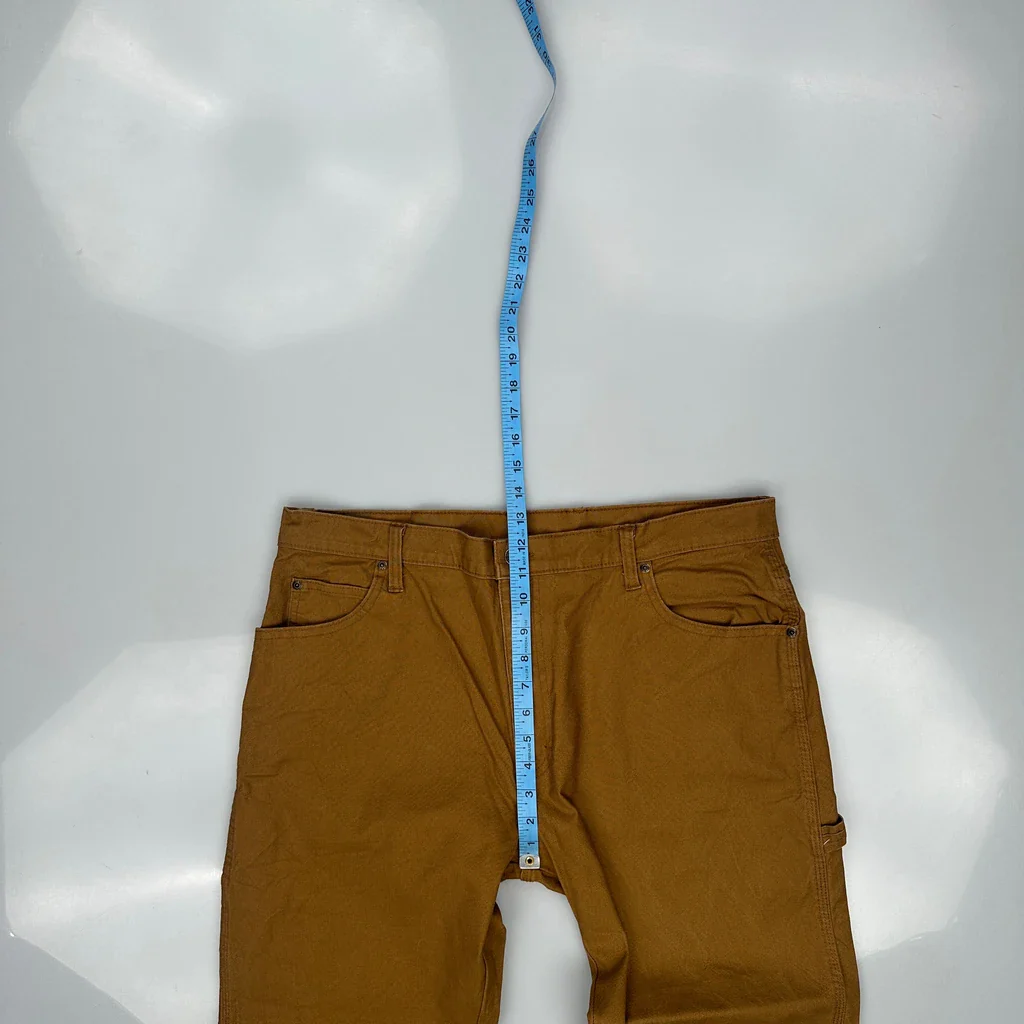 Dickies Carpenter Trousers - 36W 26L Brown Cotton - Image 4
