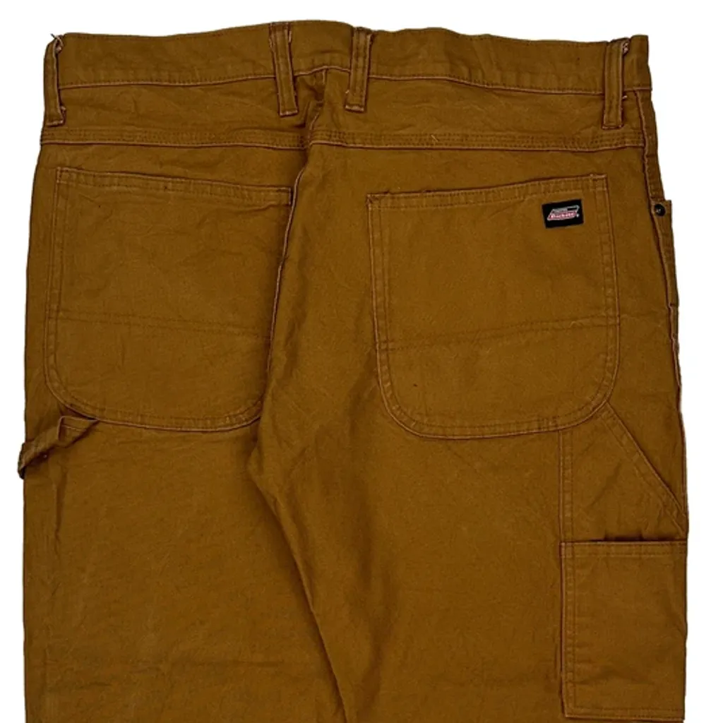 Dickies Carpenter Trousers - 36W 26L Brown Cotton - Image 8