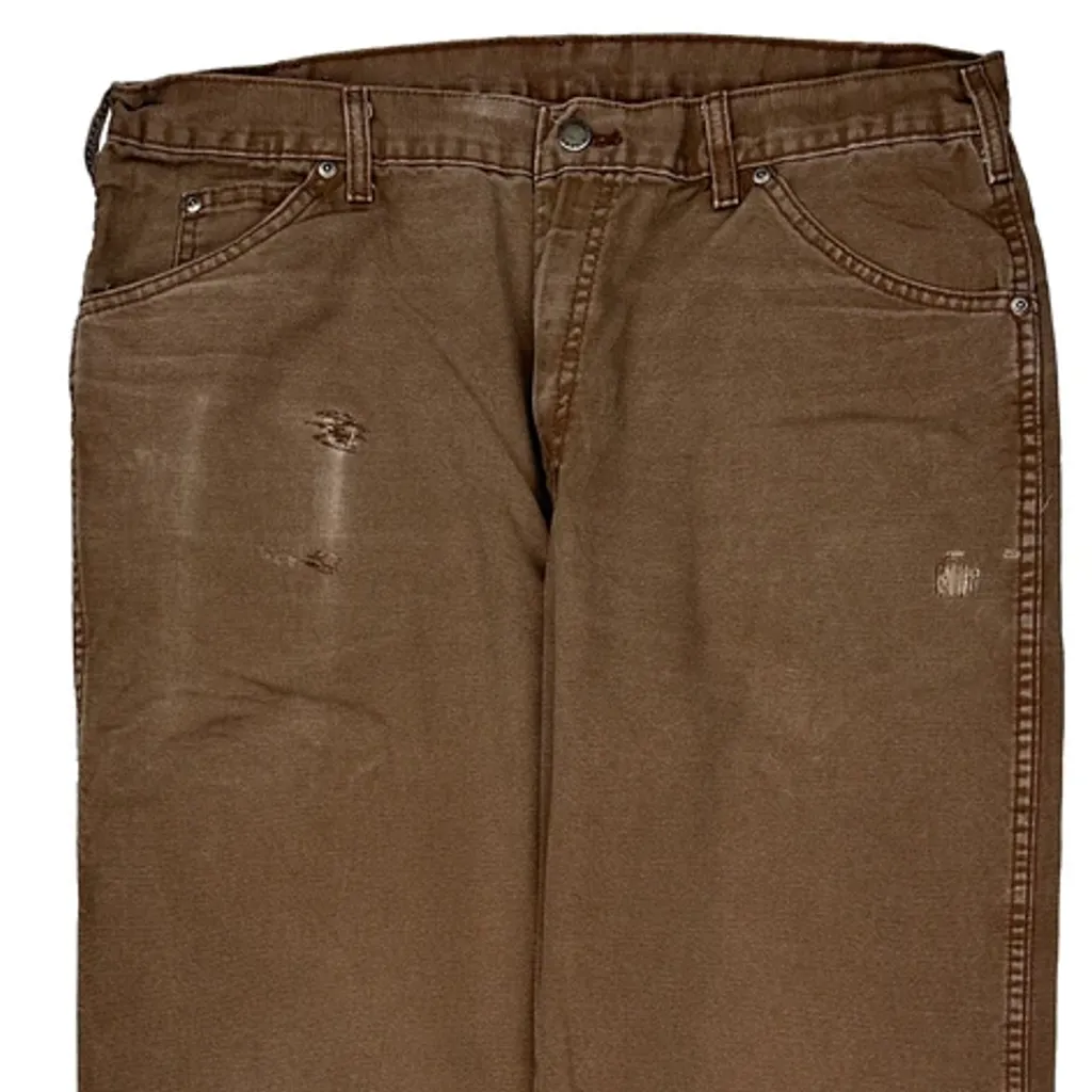 Dickies Carpenter Trousers - 36W 32L Brown Cotton - Image 10