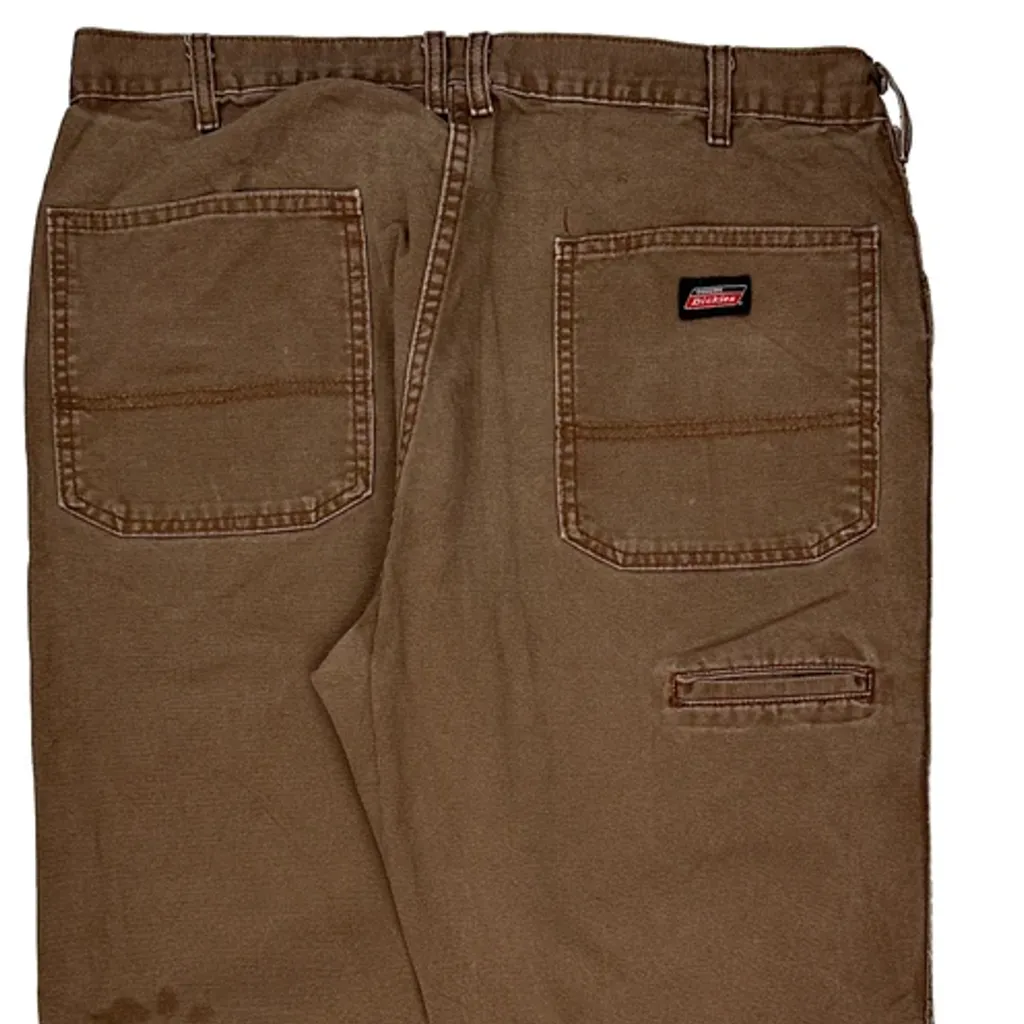 Dickies Carpenter Trousers - 36W 32L Brown Cotton - Image 8