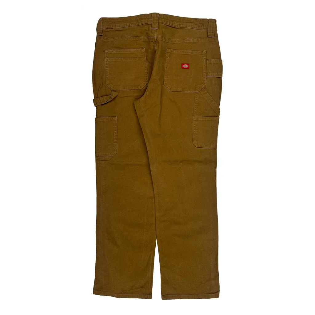 Dickies Carpenter Trousers - 36W 31L Brown Cotton