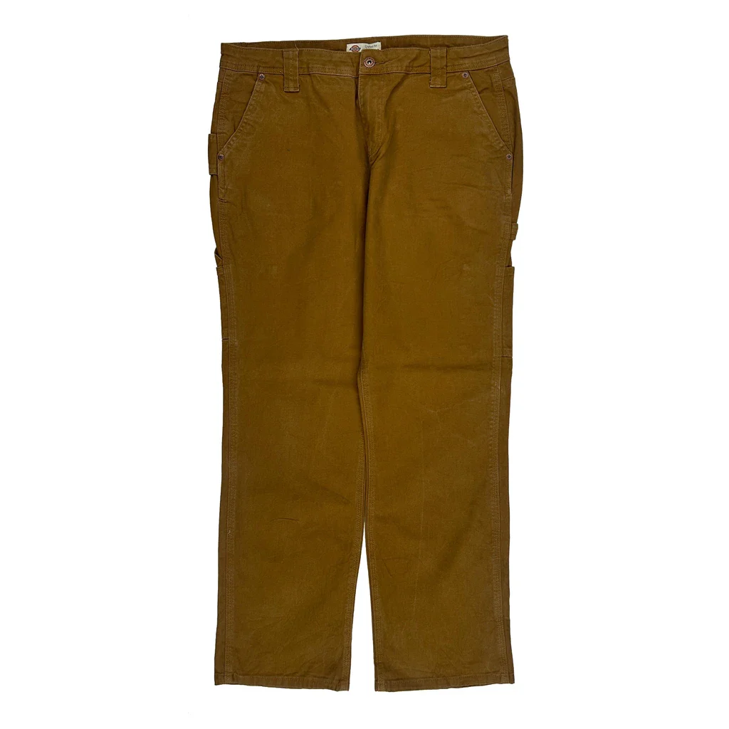 Dickies Carpenter Trousers - 36W 31L Brown Cotton - Image 2