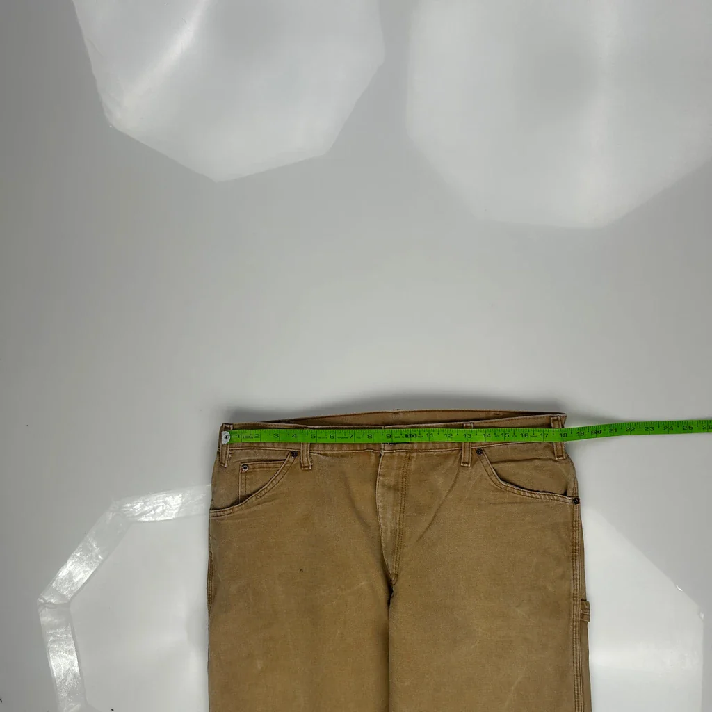 Dickies Carpenter Trousers - 36W 32L Brown Cotton - Image 3