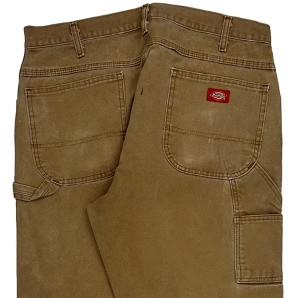 Dickies Carpenter Trousers - 36W 32L Brown Cotton - Image 8