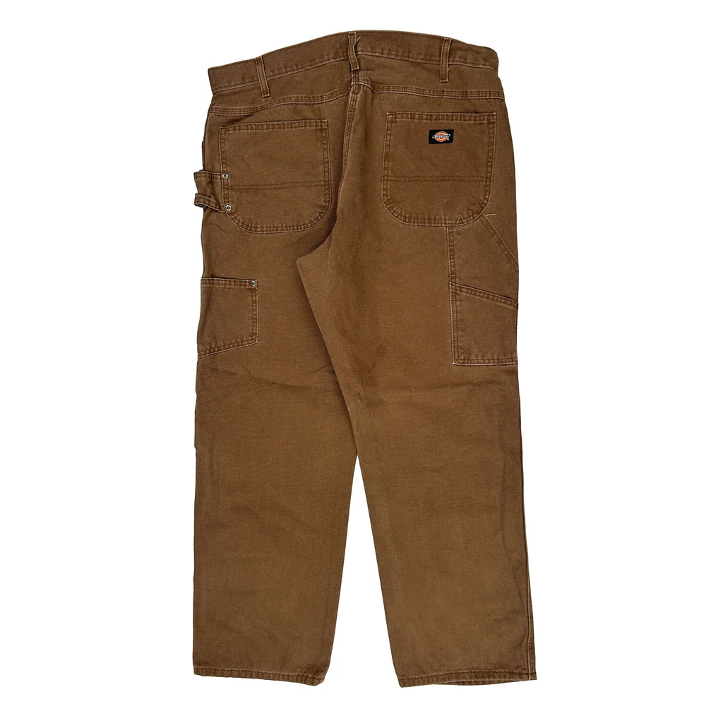 Dickies Carpenter Trousers - 36W 30L Brown Cotton