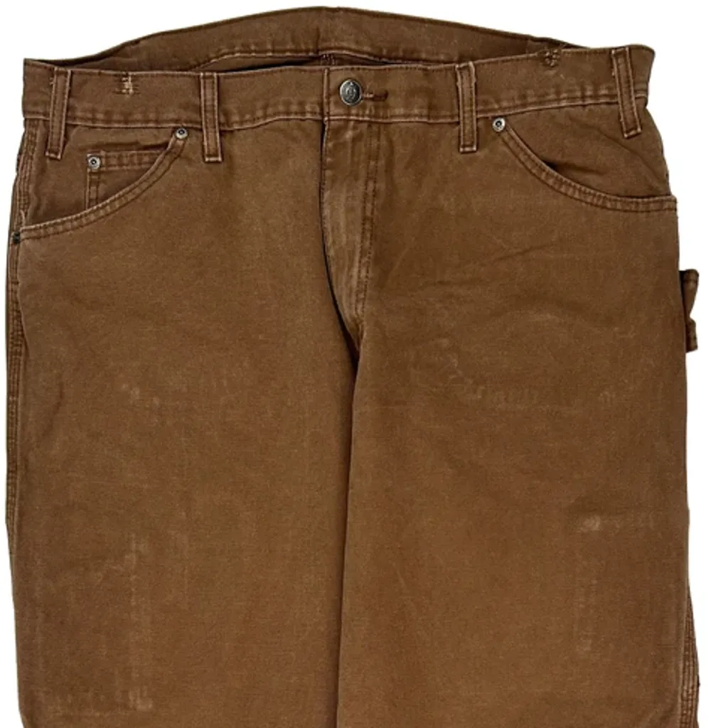 Dickies Carpenter Trousers - 36W 30L Brown Cotton - Image 10