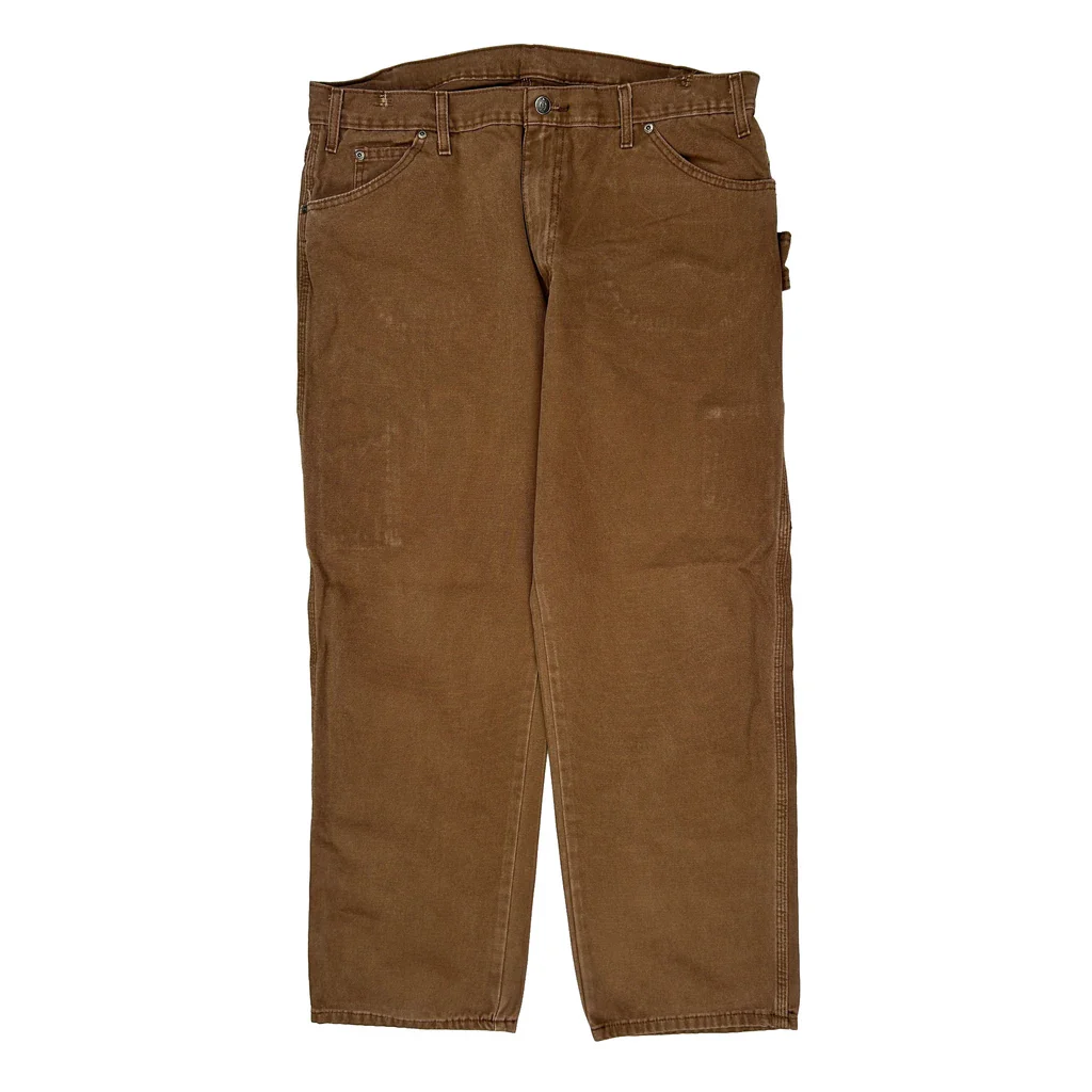 Dickies Carpenter Trousers - 36W 30L Brown Cotton - Image 2
