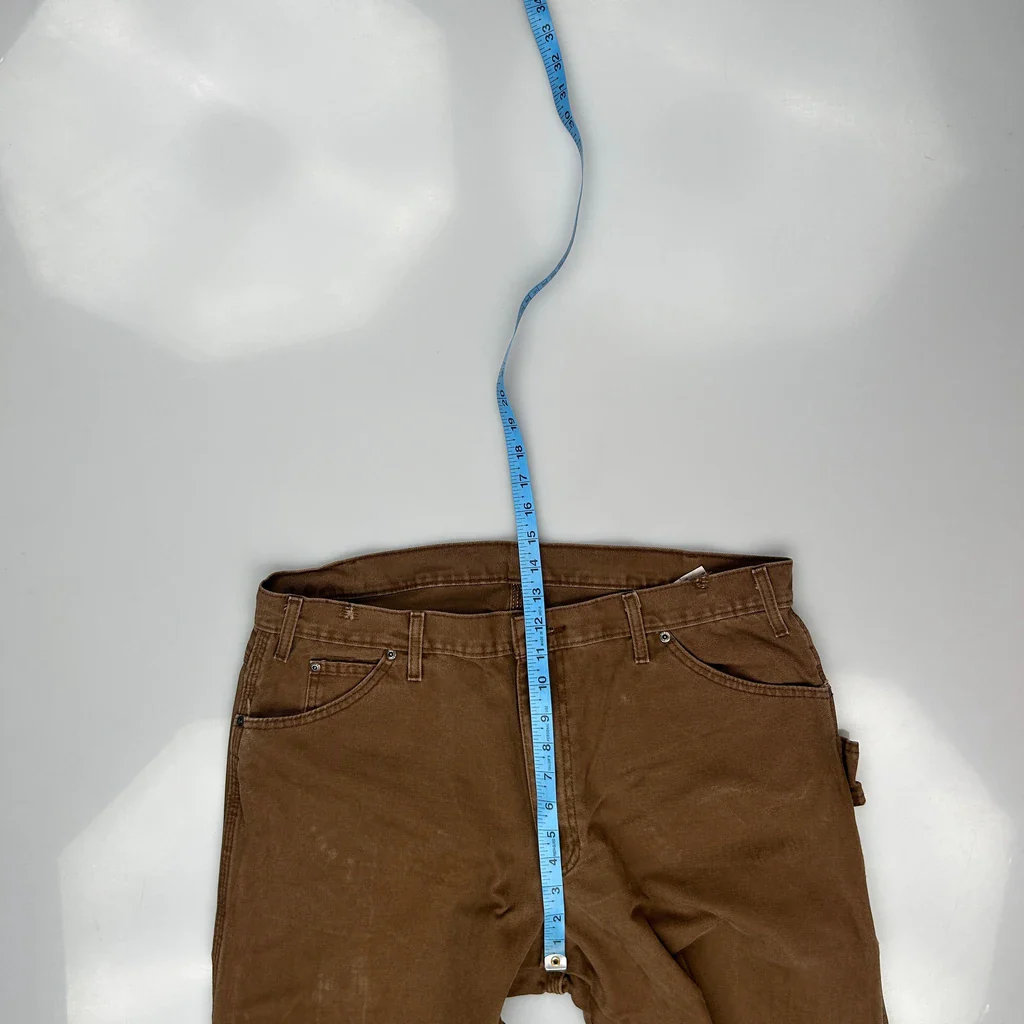 Dickies Carpenter Trousers - 36W 30L Brown Cotton - Image 4