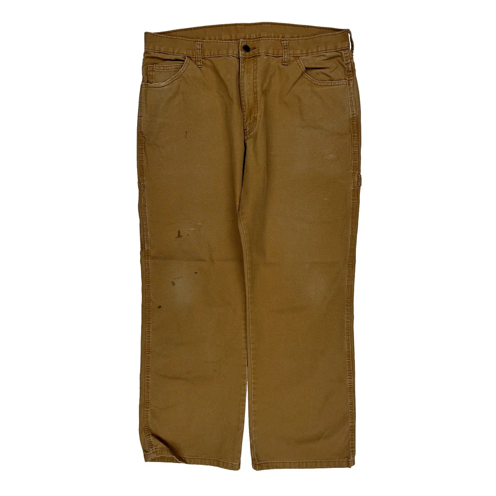 Dickies Carpenter Trousers - 36W 28L Brown Cotton - Image 2