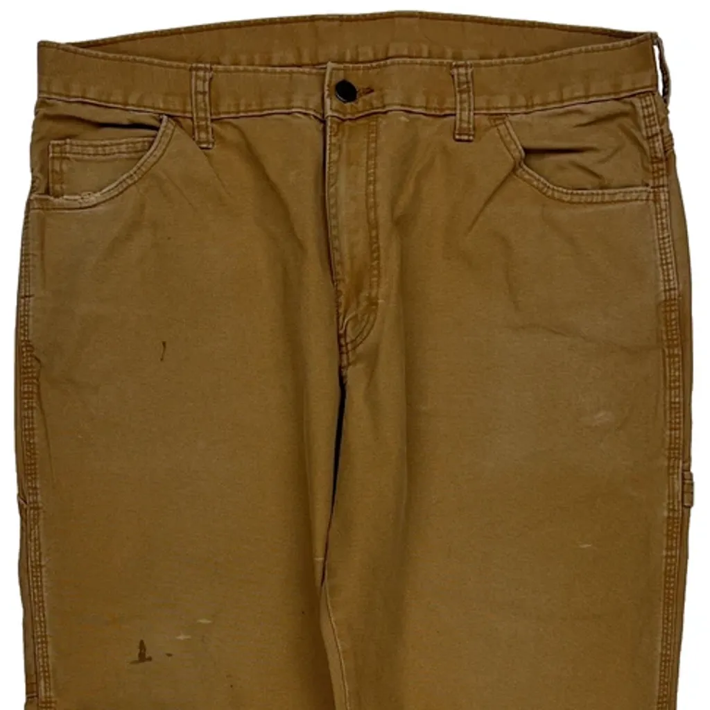 Dickies Carpenter Trousers - 36W 28L Brown Cotton - Image 9