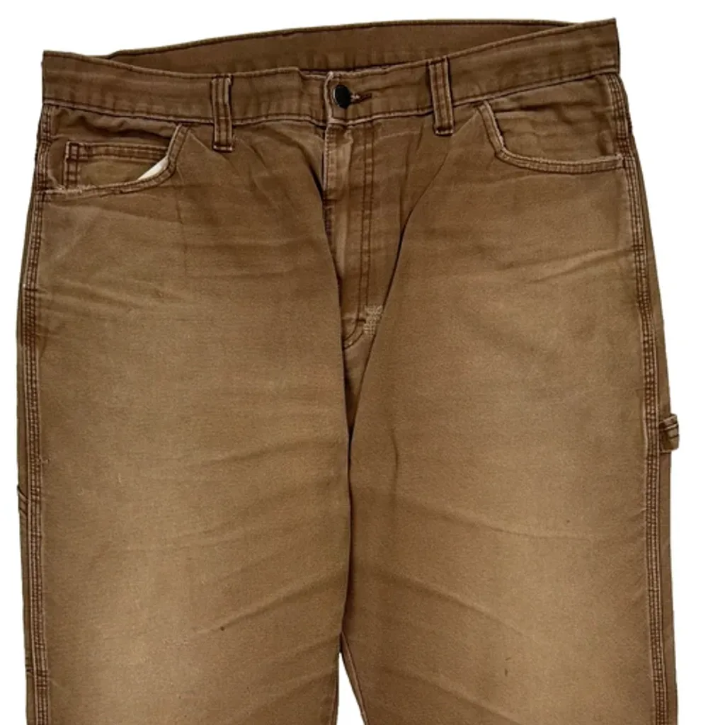 Dickies Carpenter Trousers - 36W 31L Brown Cotton - Image 8