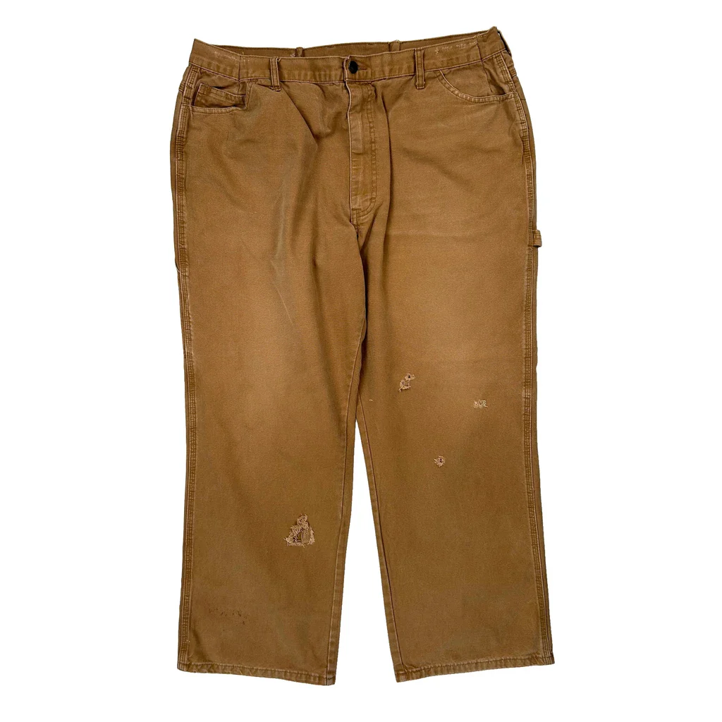 Dickies Carpenter Trousers - 36W 28L Brown Cotton - Image 2