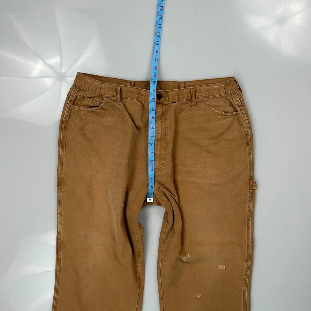 Dickies Carpenter Trousers - 36W 28L Brown Cotton - Image 4