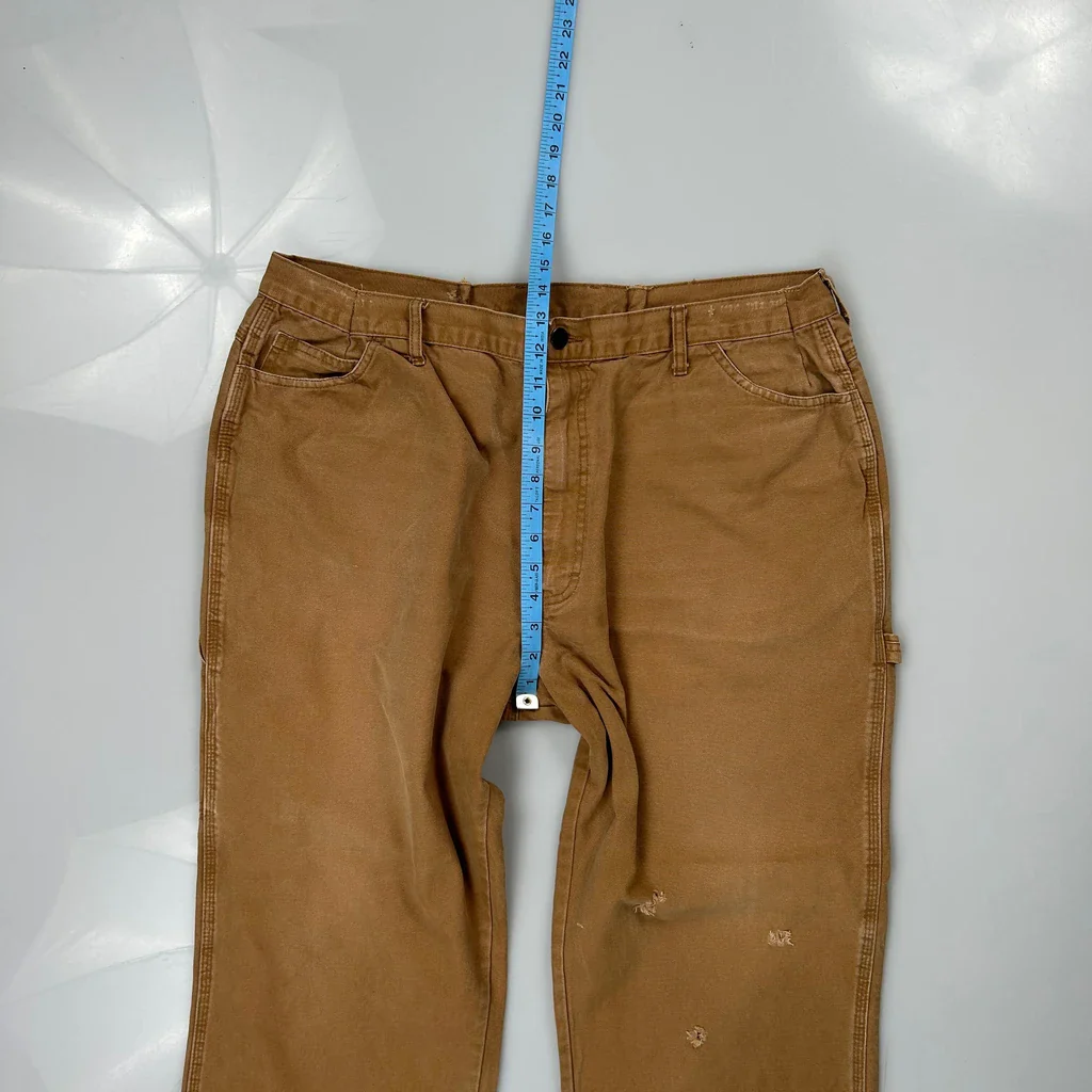 Dickies Carpenter Trousers - 36W 28L Brown Cotton - Image 5
