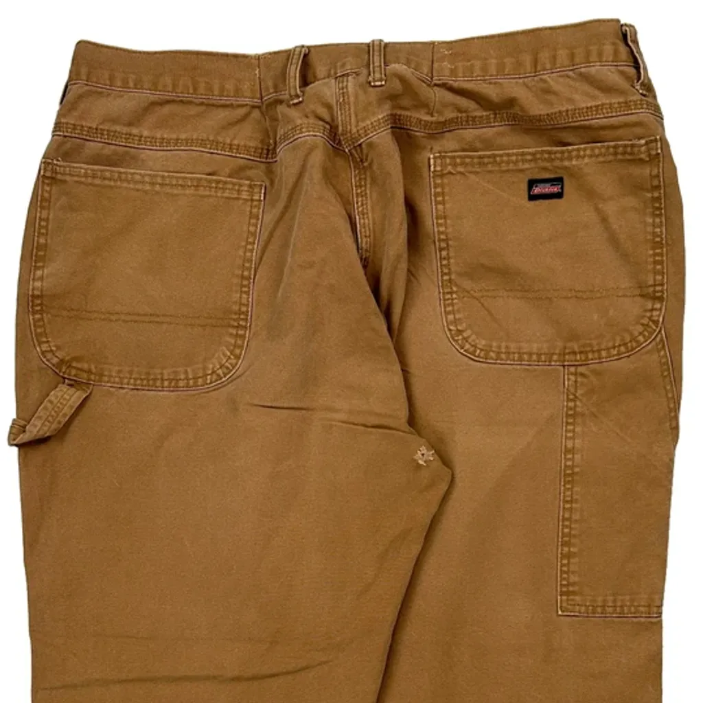 Dickies Carpenter Trousers - 36W 28L Brown Cotton - Image 7