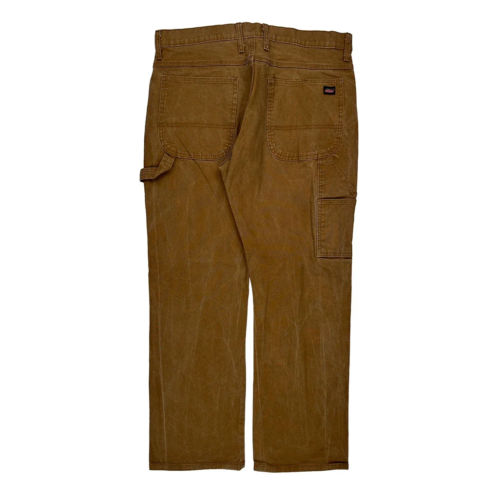 Dickies Carpenter Trousers - 36W 30L Brown Cotton