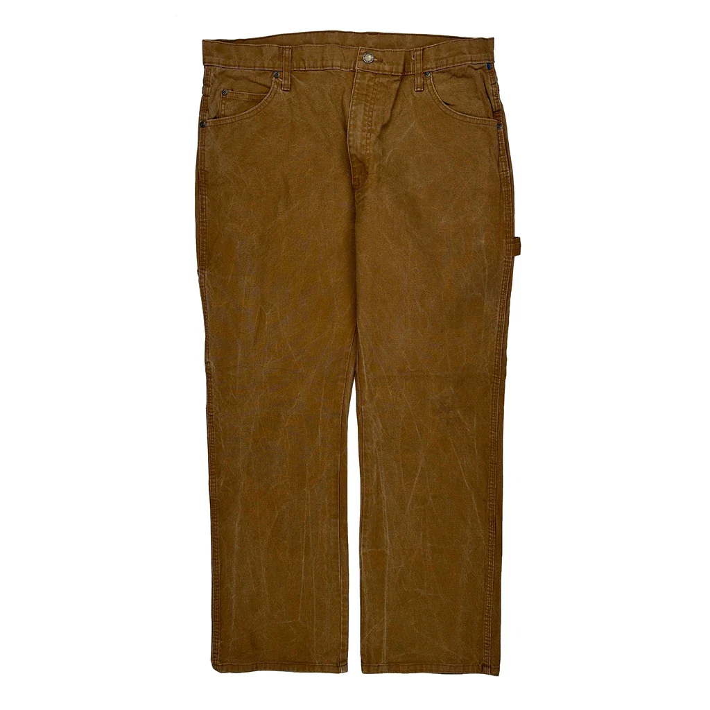 Dickies Carpenter Trousers - 36W 30L Brown Cotton - Image 2