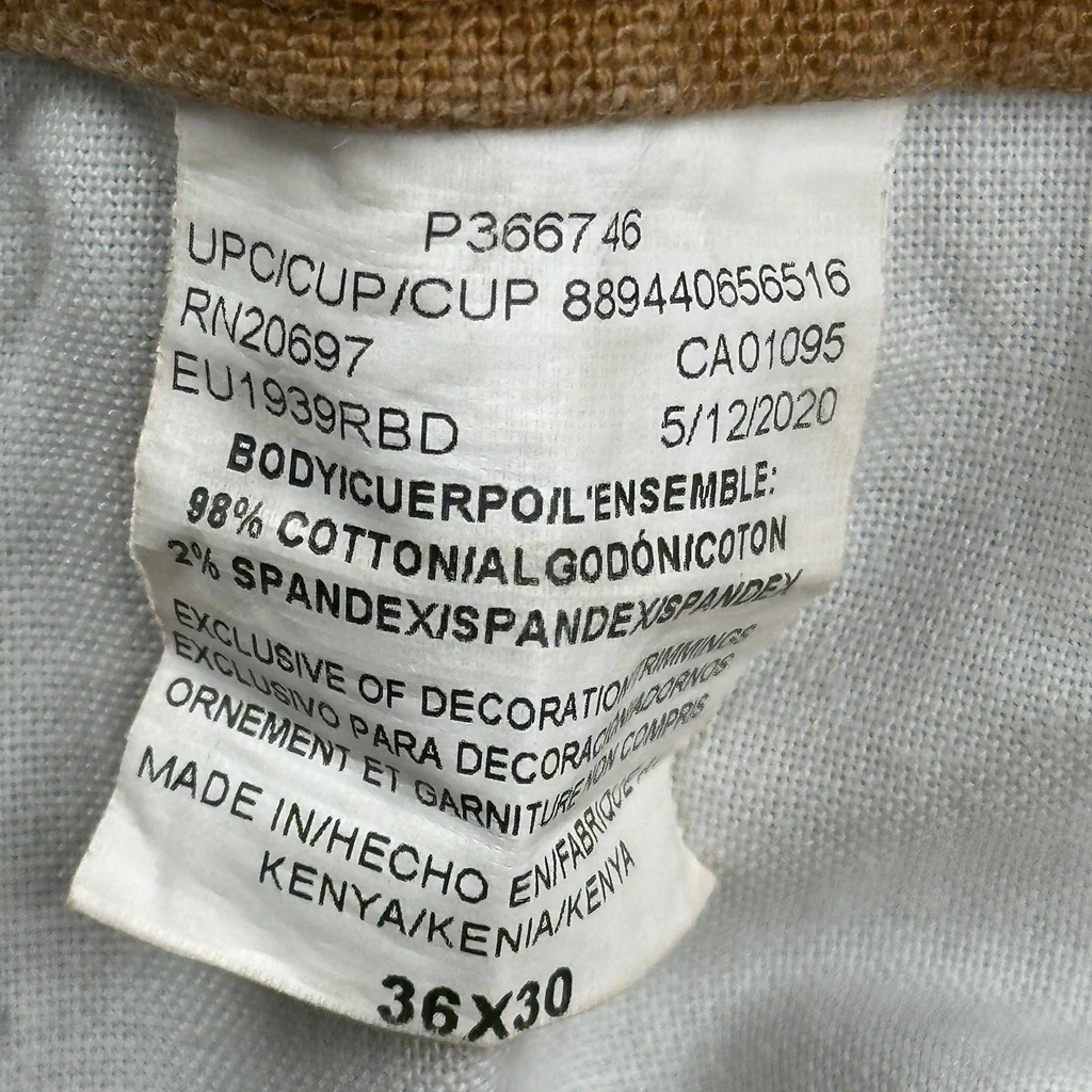 Dickies Carpenter Trousers - 36W 30L Brown Cotton - Image 6