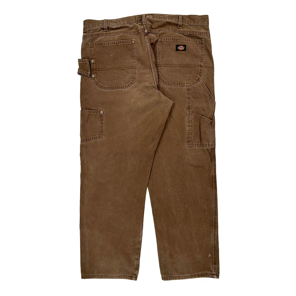 Dickies Carpenter Trousers - 37W 31L Brown Cotton