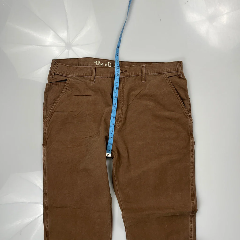 Dickies Carpenter Trousers - 38W 32L Brown Cotton - Image 4