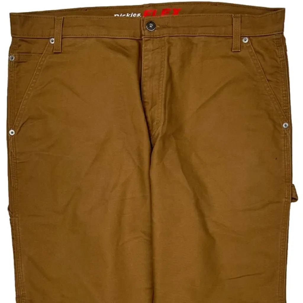 Dickies Carpenter Trousers - 38W 32L Brown Cotton Blend - Image 10