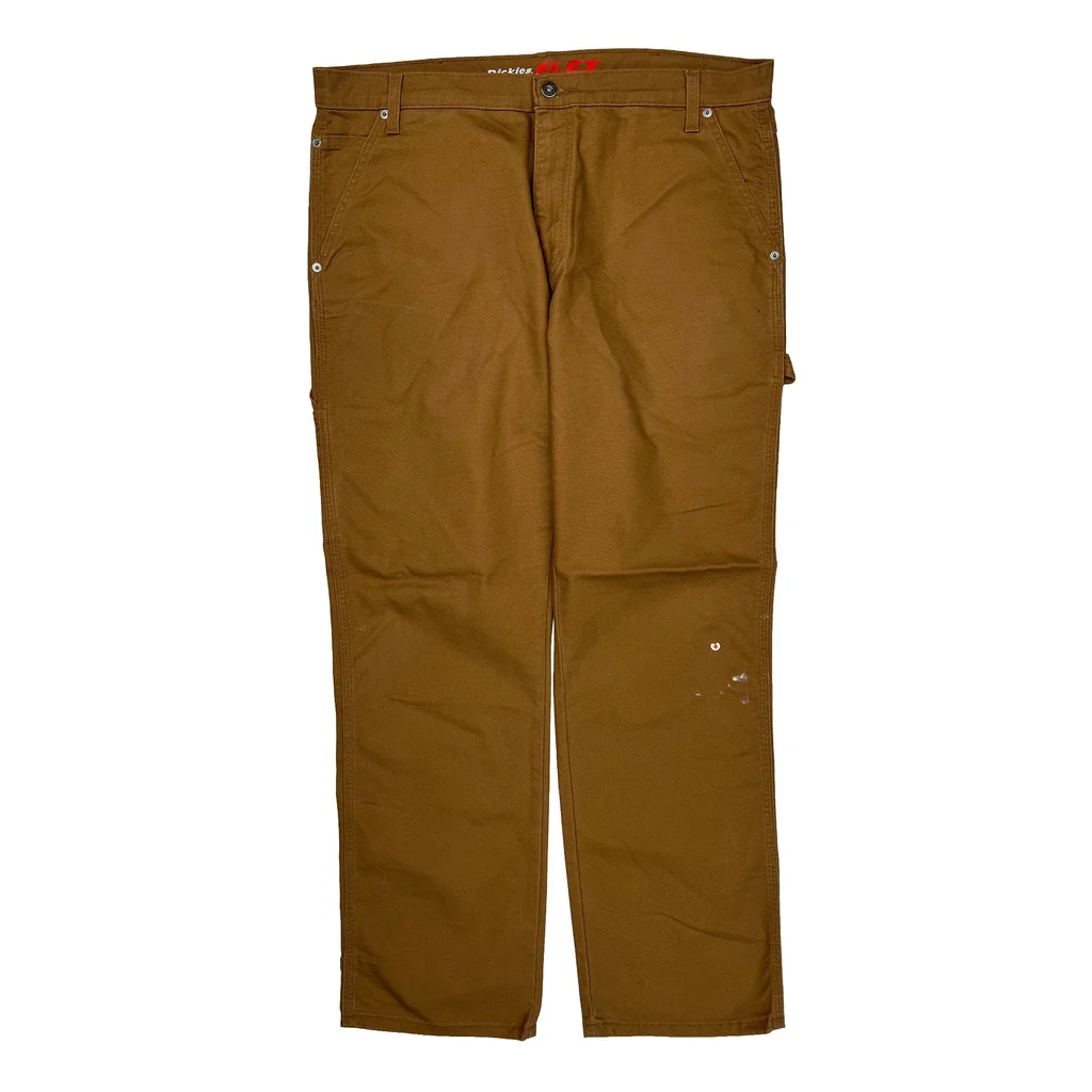 Dickies Carpenter Trousers - 38W 32L Brown Cotton Blend - Image 2