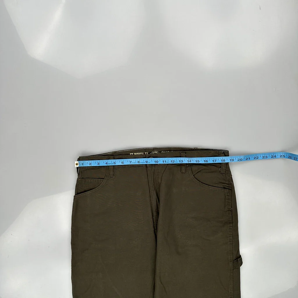 Dickies Carpenter Trousers - 38W 29L Brown Cotton - Image 3