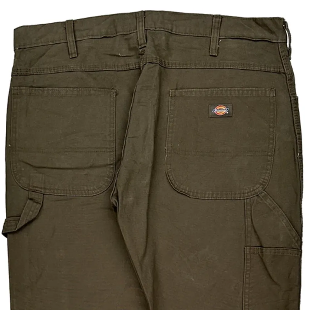 Dickies Carpenter Trousers - 38W 29L Brown Cotton - Image 8