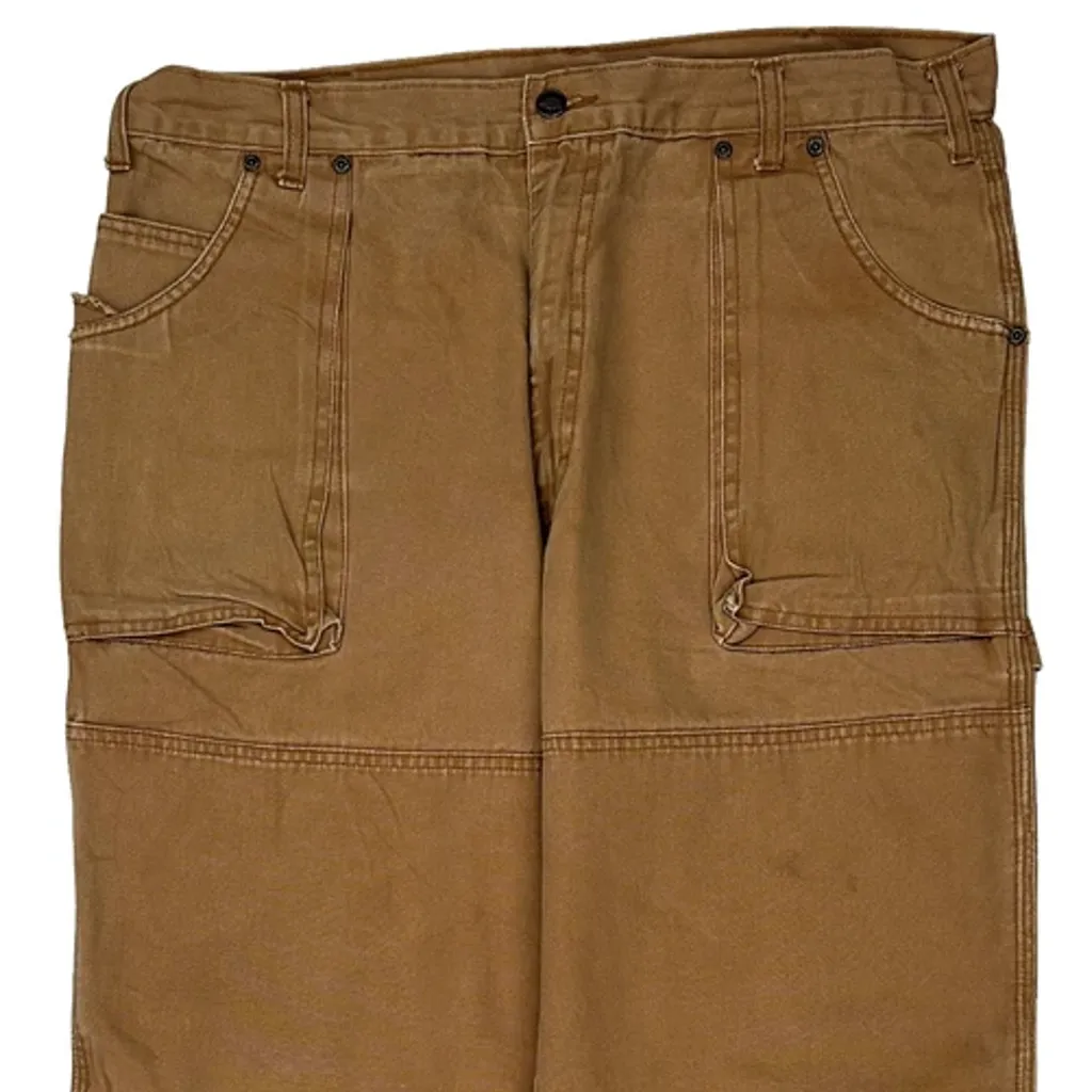 Dickies Double Knee Carpenter Trousers - 38W 31L Brown Cotton - Image 8