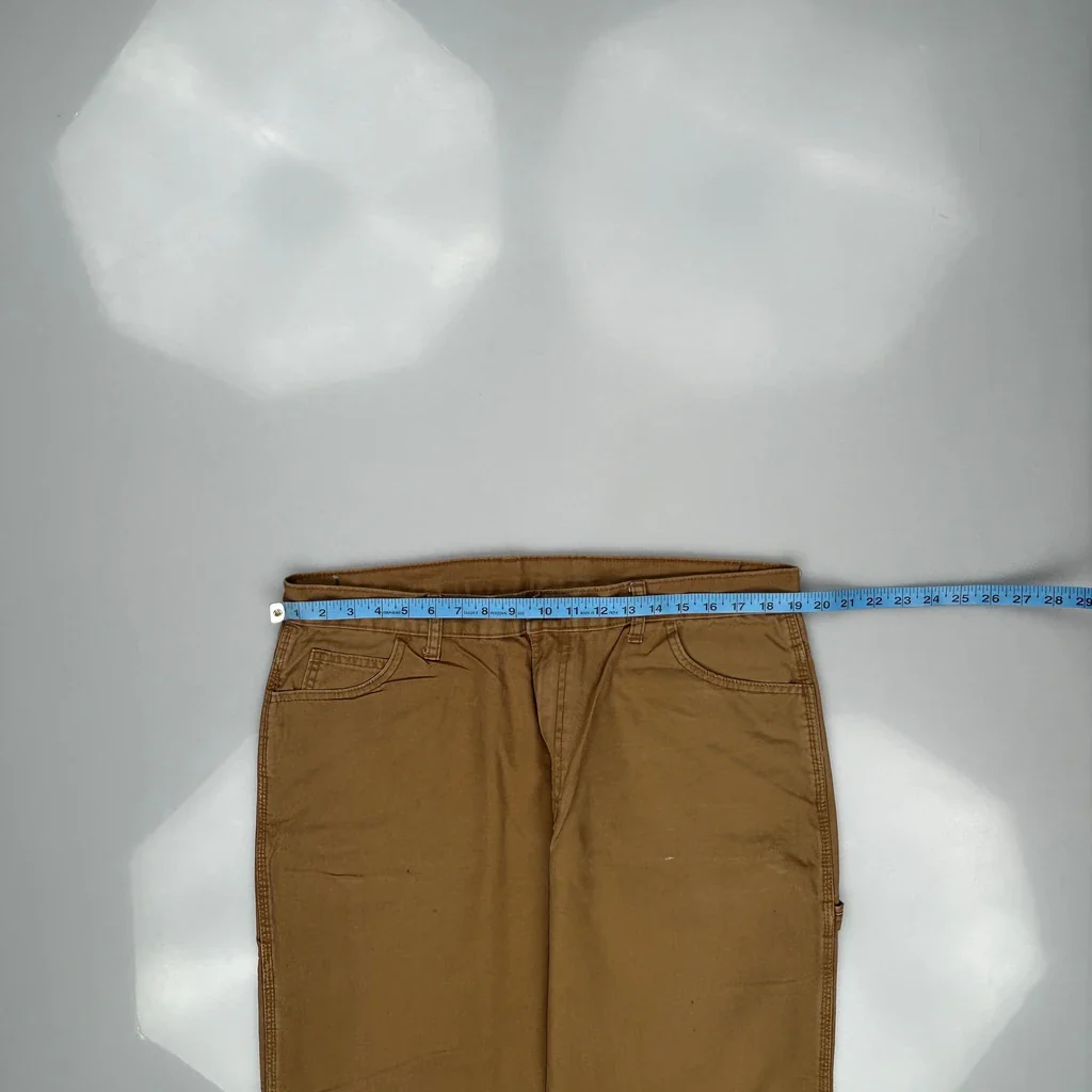 Dickies Carpenter Trousers - 38W 32L Brown Cotton - Image 3