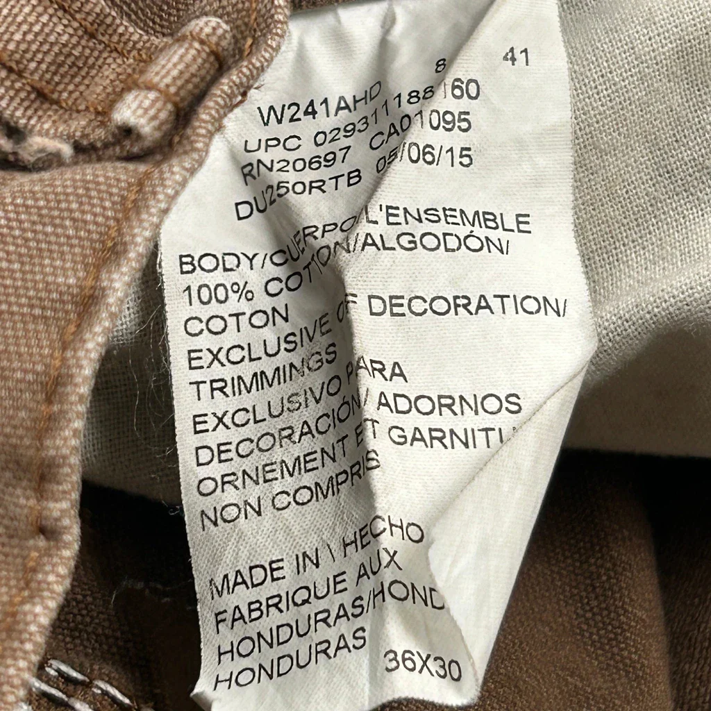 Dickies Carpenter Trousers - 38W 30L Brown Cotton - Image 6