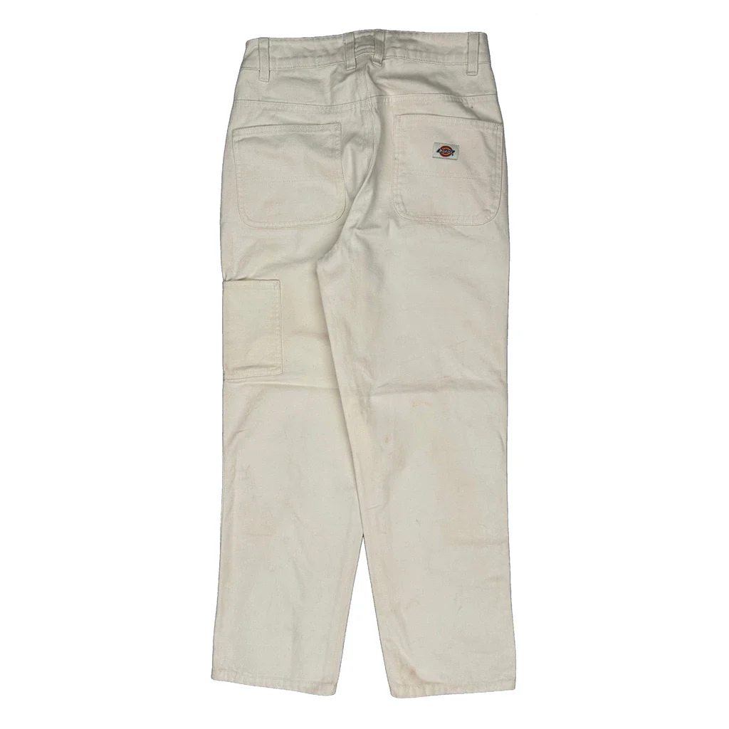 Dickies Carpenter Trousers - 30W 29L Cream Cotton