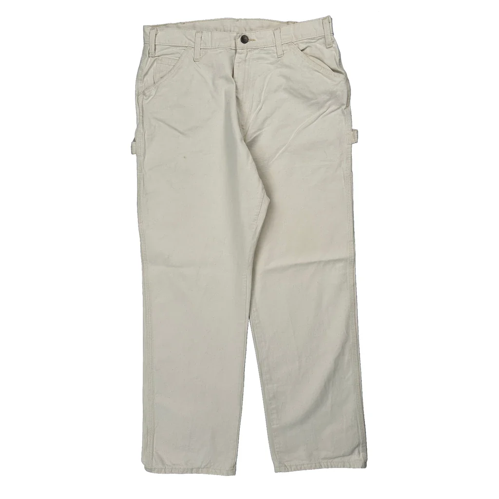 Dickies Carpenter Trousers - 32W 29L Cream Cotton - Image 2