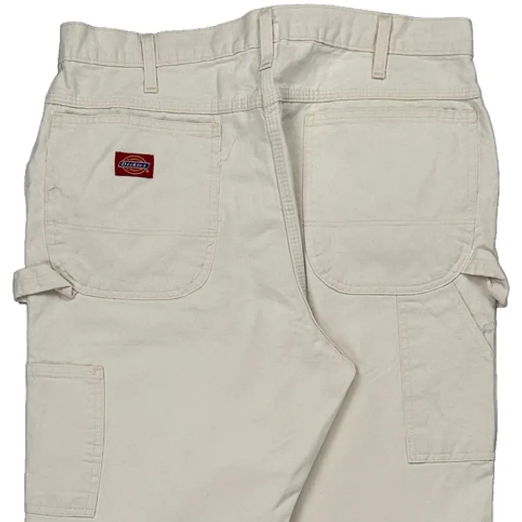 Dickies Carpenter Trousers - 32W 29L Cream Cotton - Image 6