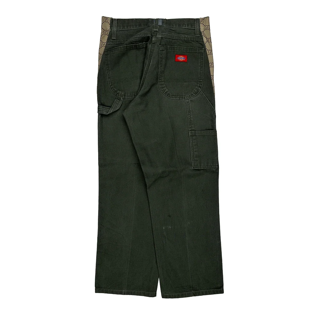 Dickies Custom Gucci Carpenter Trousers - 29W 29L Green Cotton