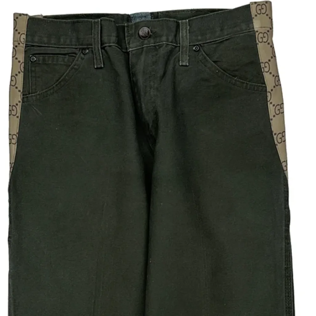 Dickies Custom Gucci Carpenter Trousers - 29W 29L Green Cotton - Image 10