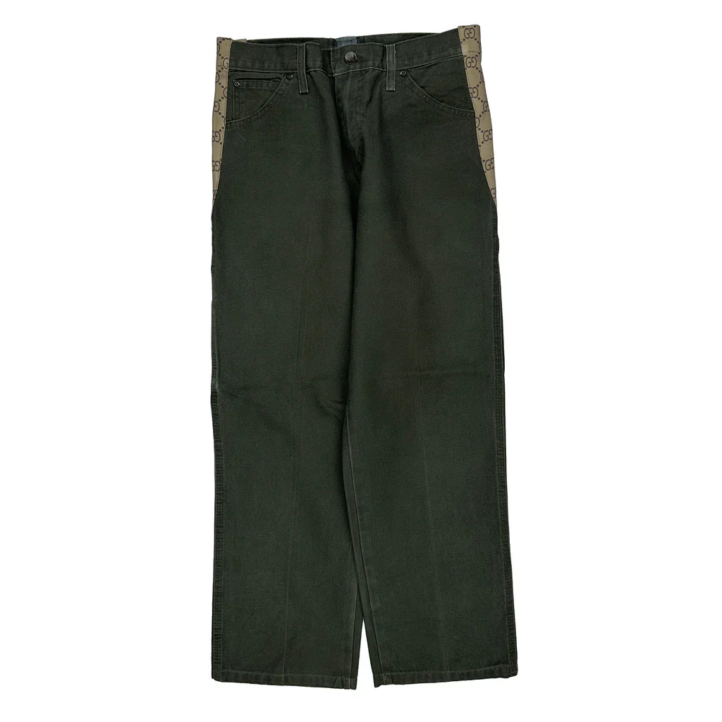 Dickies Custom Gucci Carpenter Trousers - 29W 29L Green Cotton - Image 2