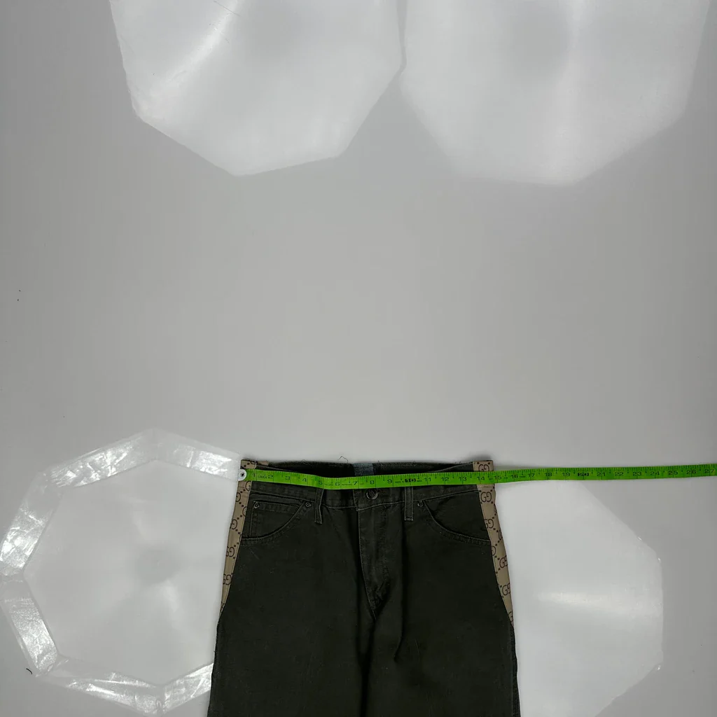 Dickies Custom Gucci Carpenter Trousers - 29W 29L Green Cotton - Image 3