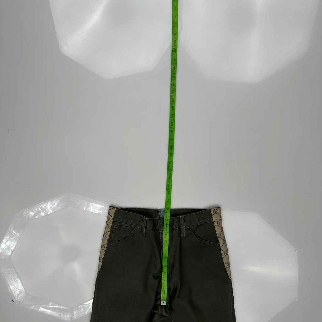 Dickies Custom Gucci Carpenter Trousers - 29W 29L Green Cotton - Image 4
