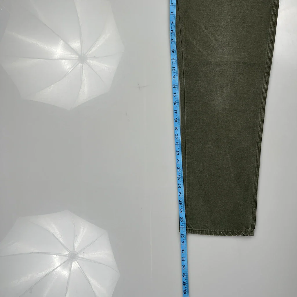 Dickies Carpenter Trousers - 31W 32L Green Cotton - Image 5