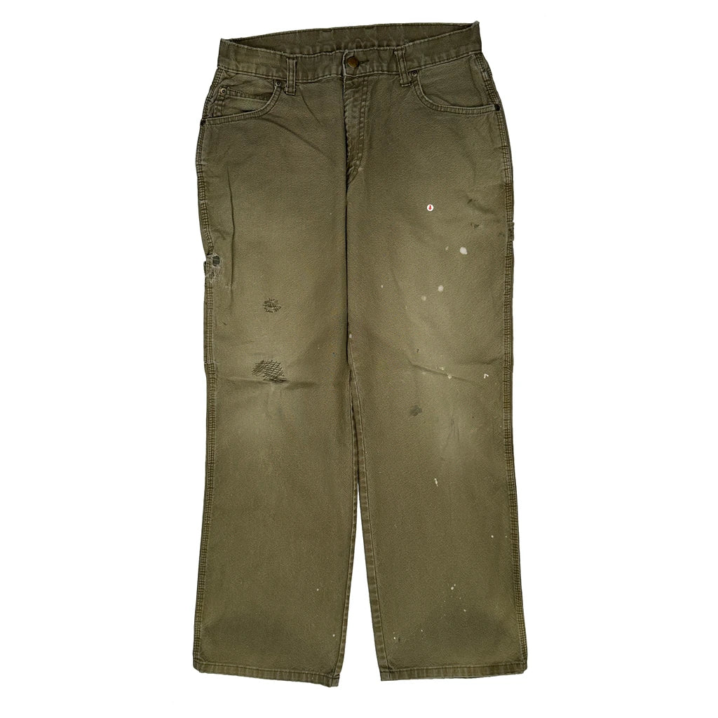 Dickies Carpenter Trousers - 32W 31L Green Cotton - Image 2
