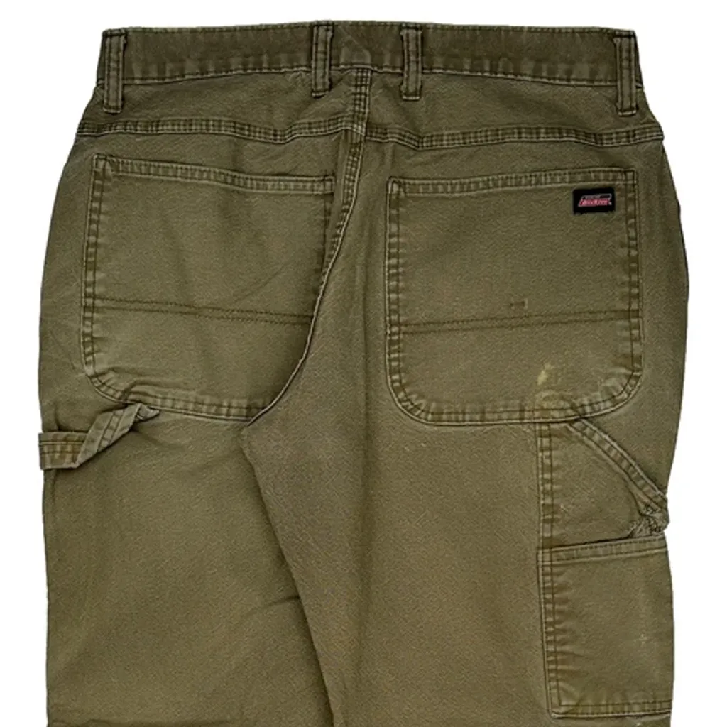 Dickies Carpenter Trousers - 32W 31L Green Cotton - Image 7