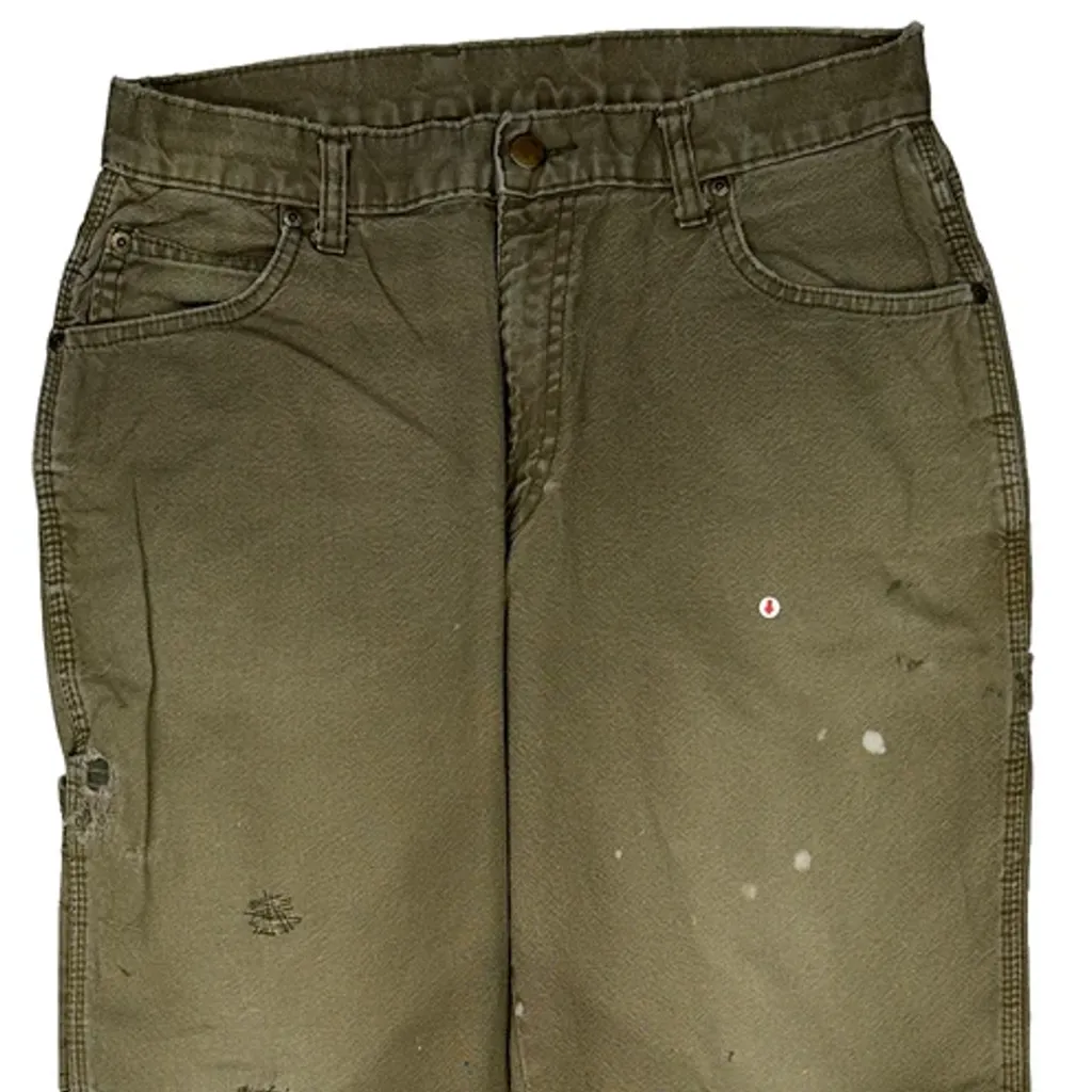 Dickies Carpenter Trousers - 32W 31L Green Cotton - Image 9