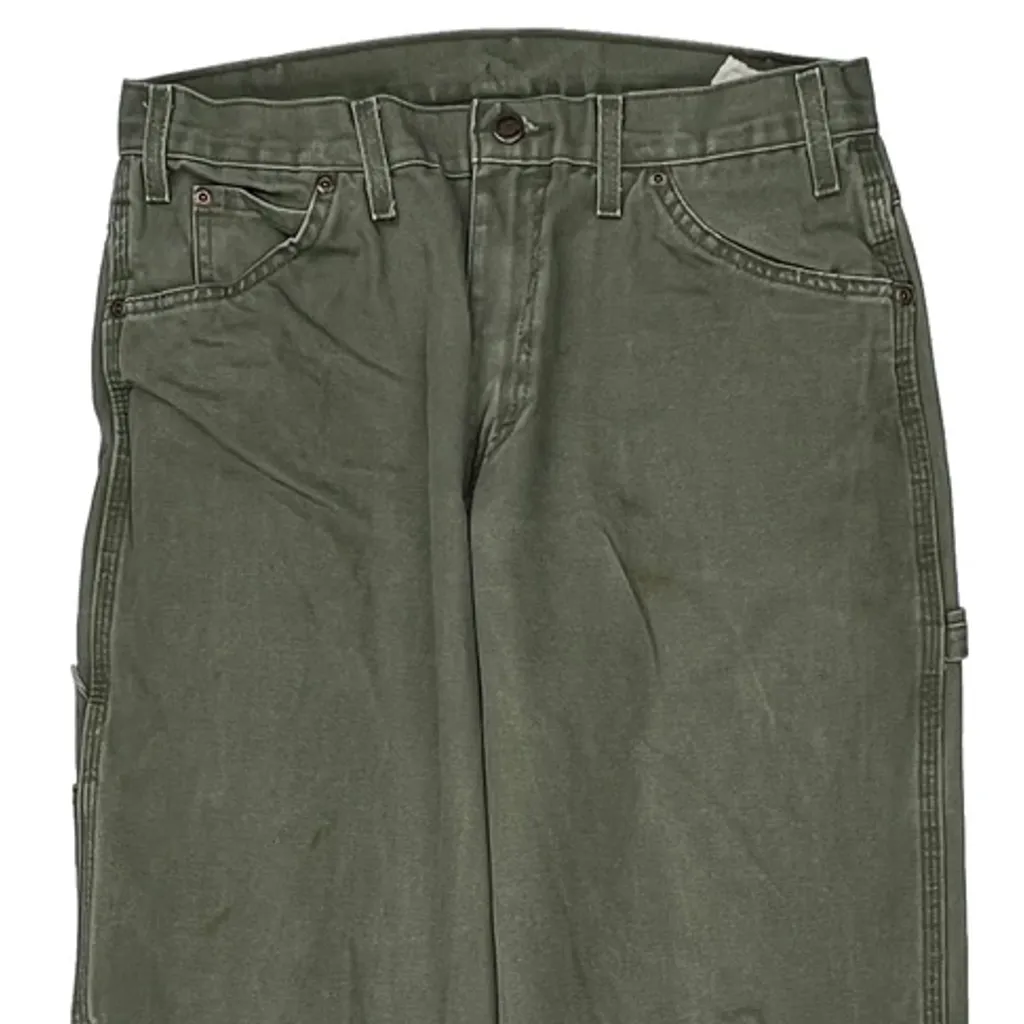 Dickies Carpenter Trousers - 32W 31L Green Cotton - Image 9