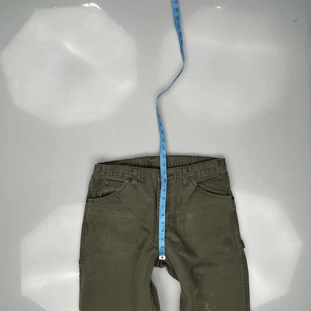 Dickies Carpenter Trousers - 33W 34L Green Cotton - Image 4