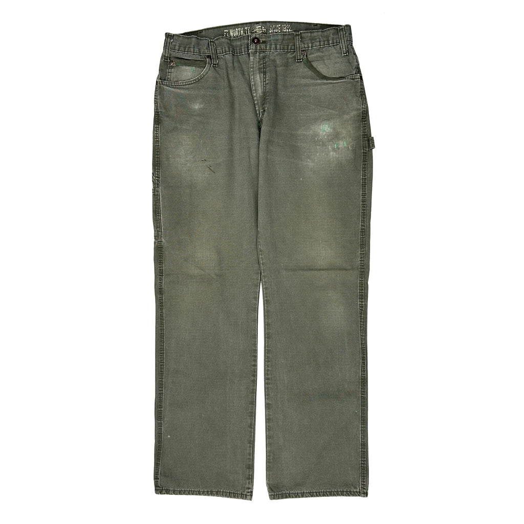 Dickies Carpenter Trousers - 34W 34L Green Cotton - Image 2