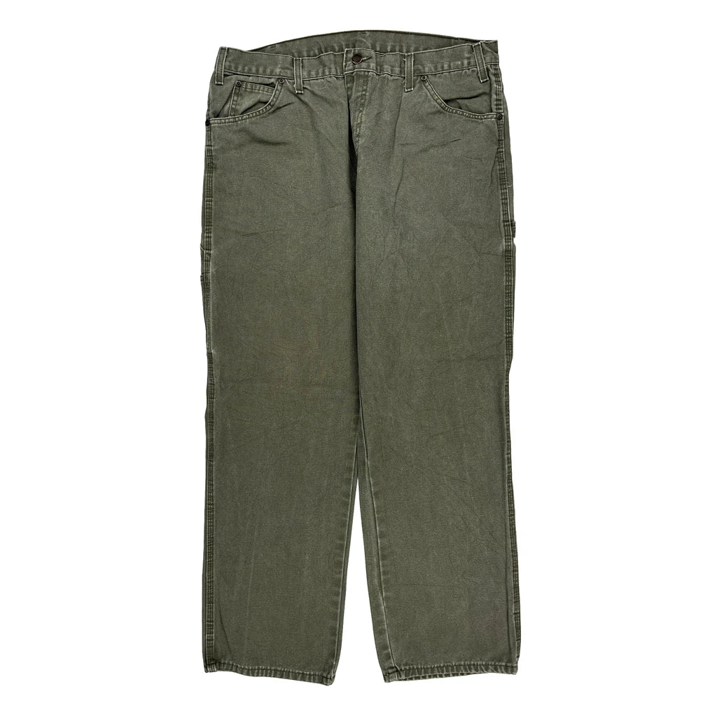 Dickies Carpenter Trousers - 36W 32L Green Cotton - Image 2