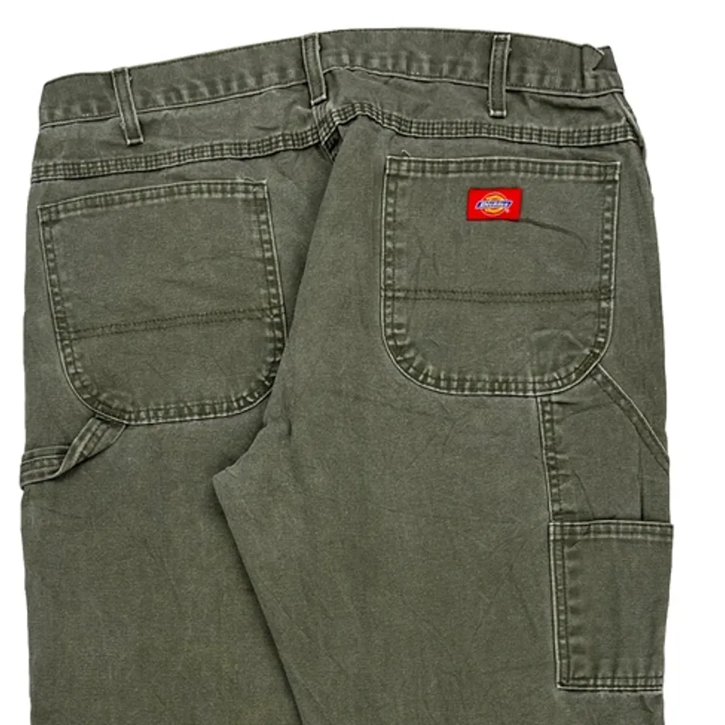 Dickies Carpenter Trousers - 36W 32L Green Cotton - Image 7