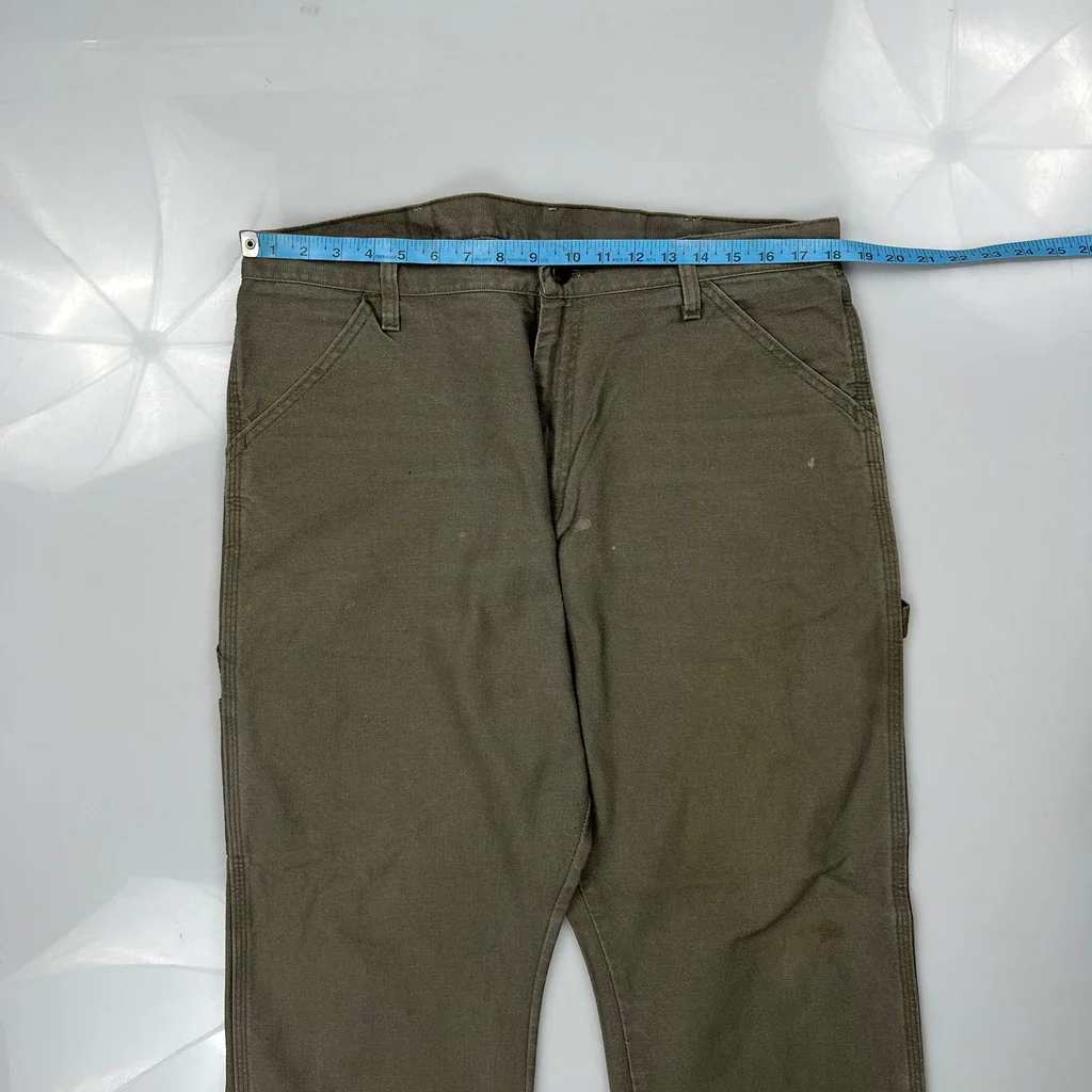 Dickies Carpenter Trousers - 36W 30L Green Cotton - Image 3